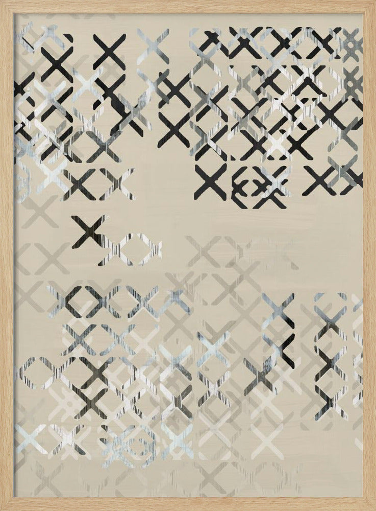 Minimal X Black and White Composition 4 | Poster