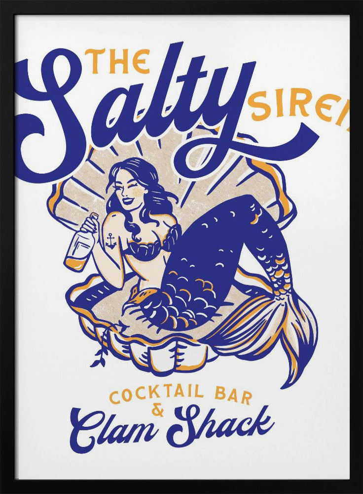 Salty Siren Cocktail Bar &amp; Clam Shack Mermaid | Poster