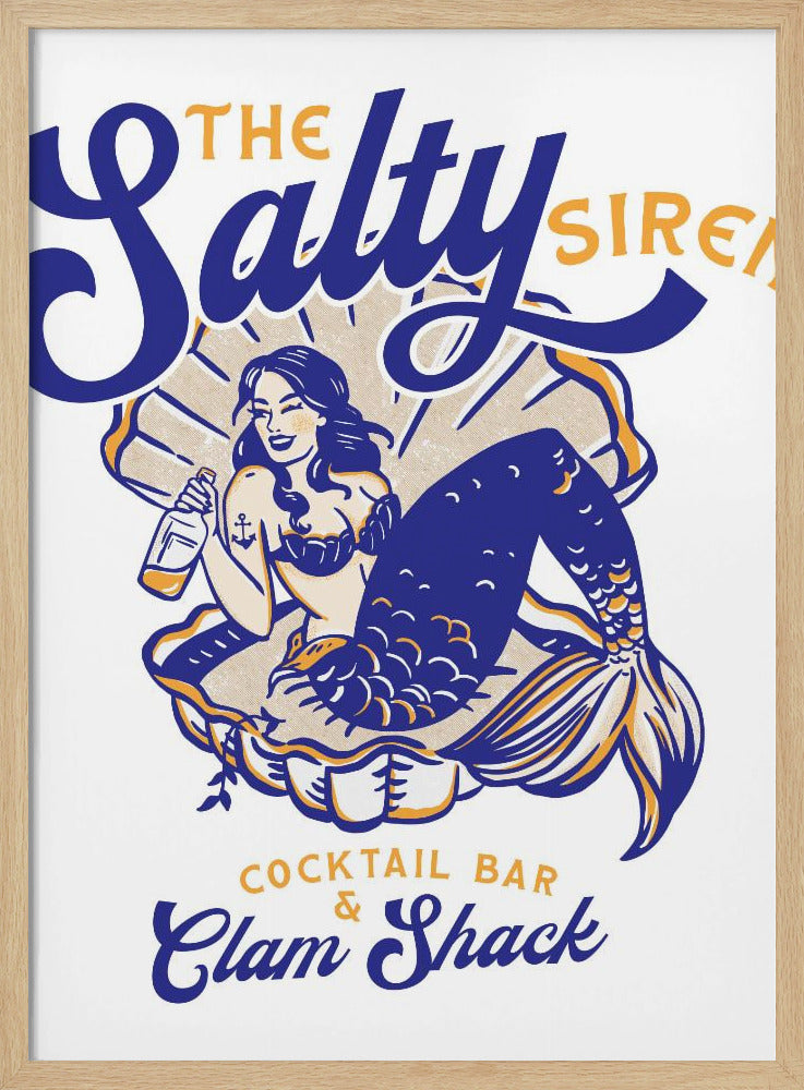 Salty Siren Cocktail Bar &amp; Clam Shack Mermaid | Poster