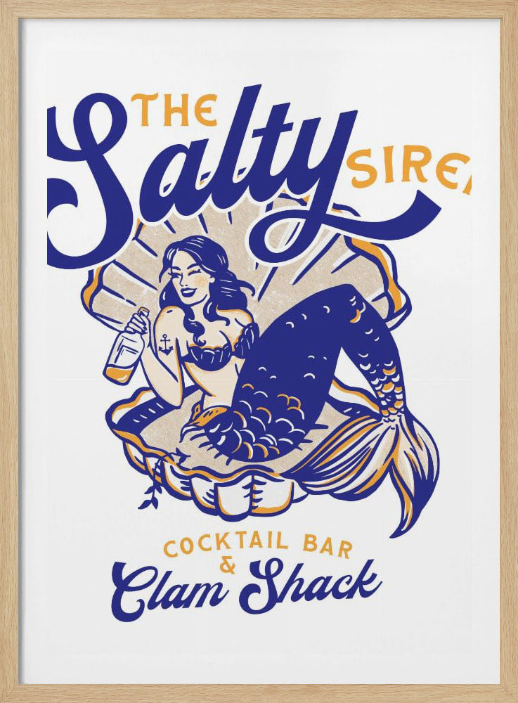 Salty Siren Cocktail Bar &amp; Clam Shack Mermaid | Poster