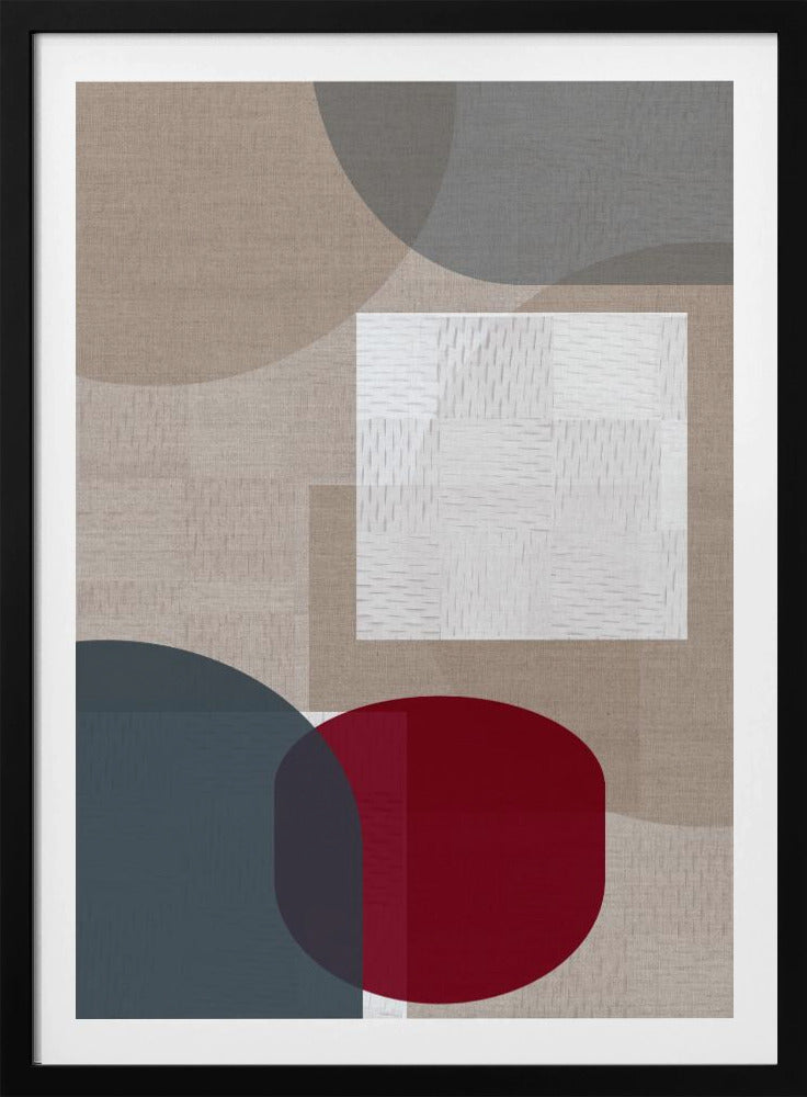 Woven Blue and Neutral Abstract Layers 3 | Poster