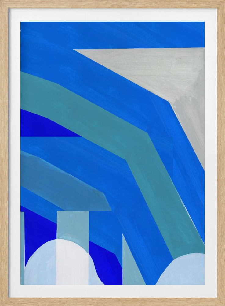 Blue French Stripes 1 | Poster