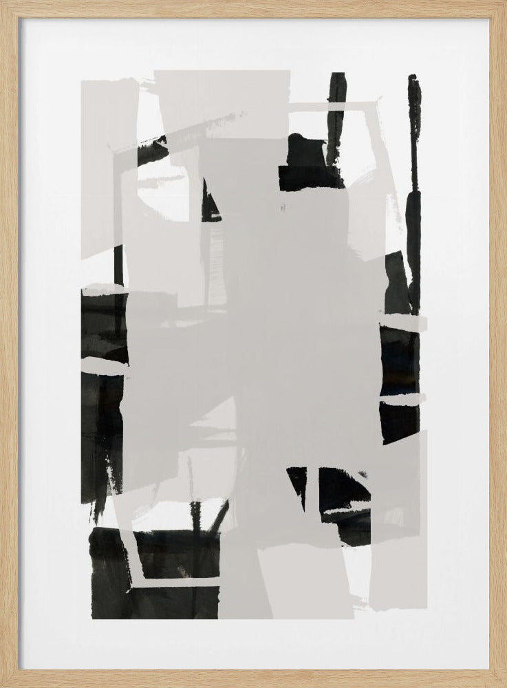 Black and White Abstract Composition No.6 | Poster