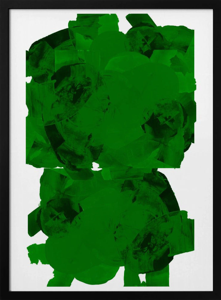 Green and Black Abstract Composition No.2 | Poster