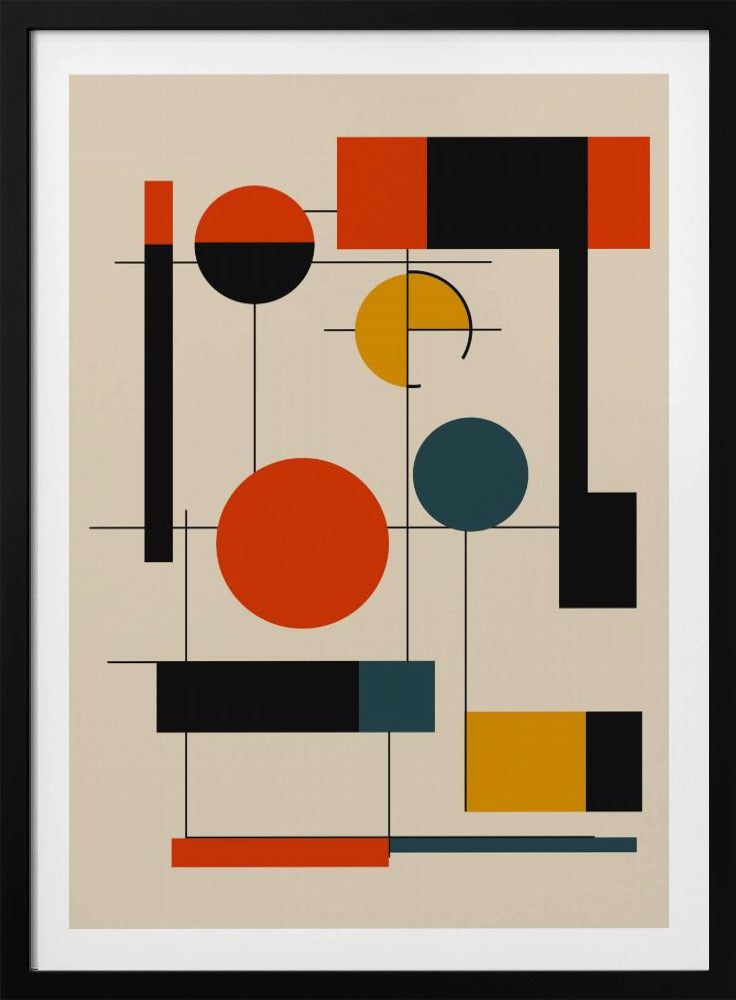 Geometric Shapes And A Balanced Color PaletteGeometric Harmony | Poster