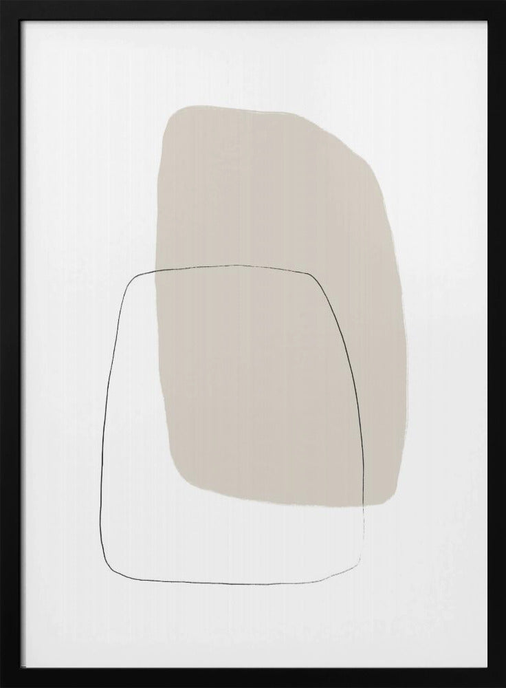 Two Overlapping Organic Shapes | Poster