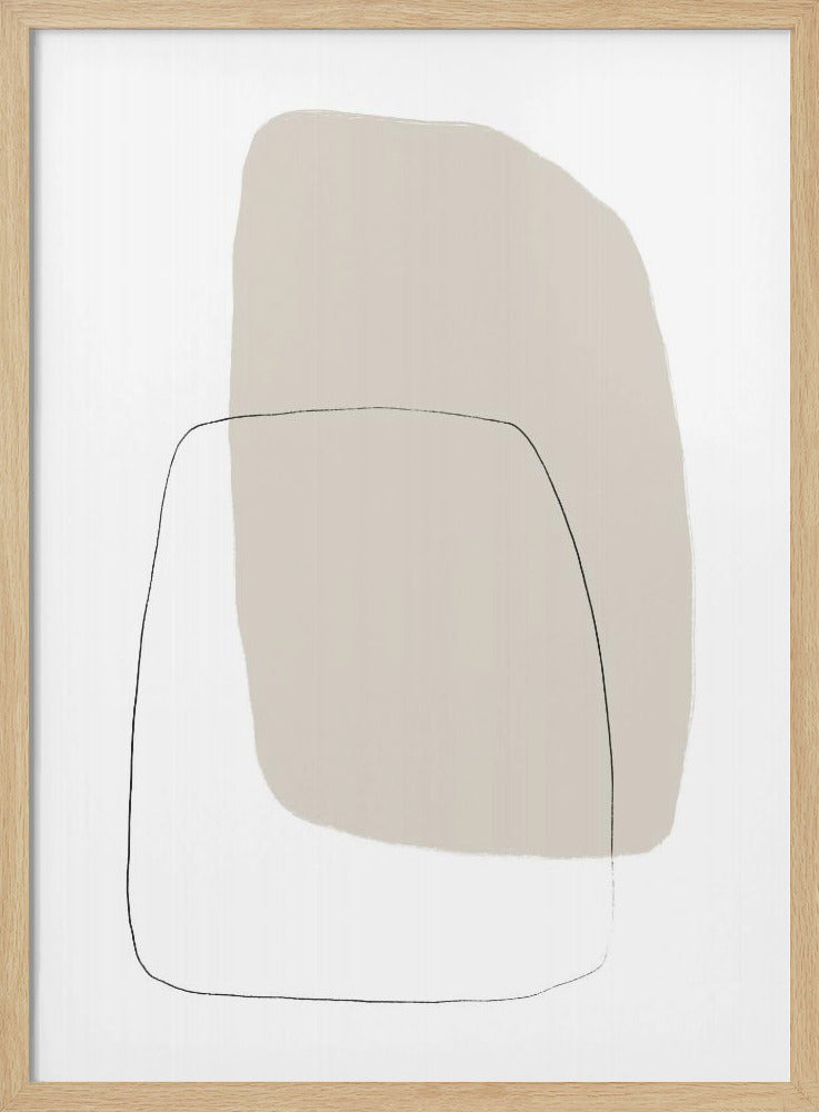 Two Overlapping Organic Shapes | Poster