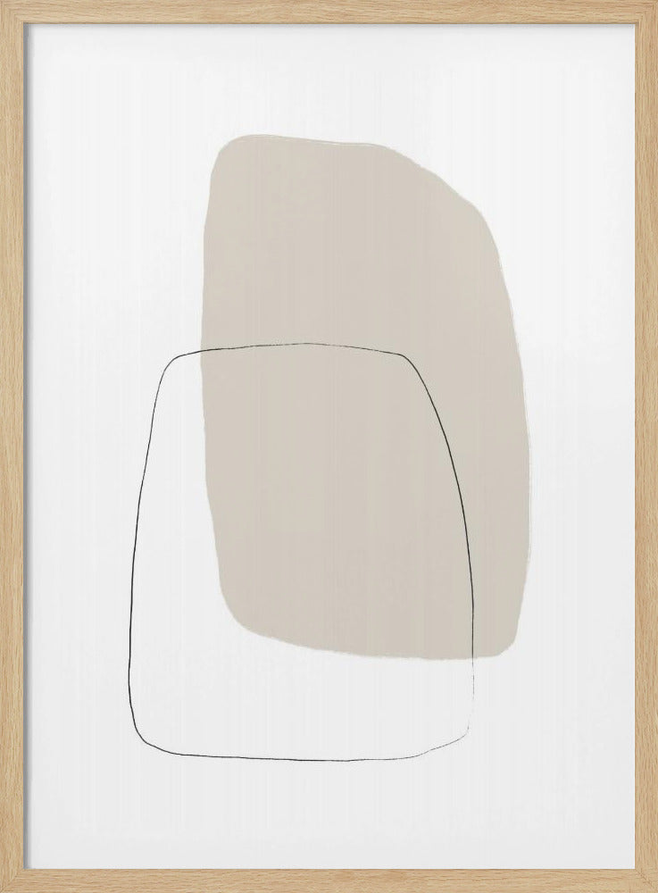 Two Overlapping Organic Shapes | Poster