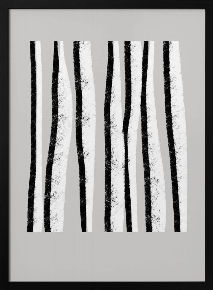 Black And White Vertical Stripes | Poster