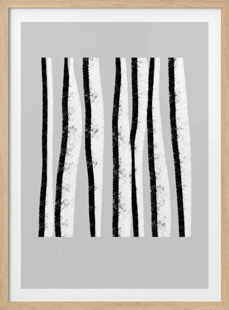 Black And White Vertical Stripes | Poster