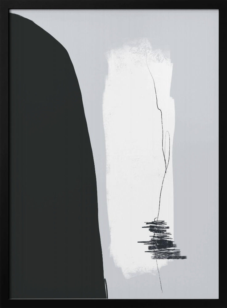 Black Shape Against A Light Background | Poster