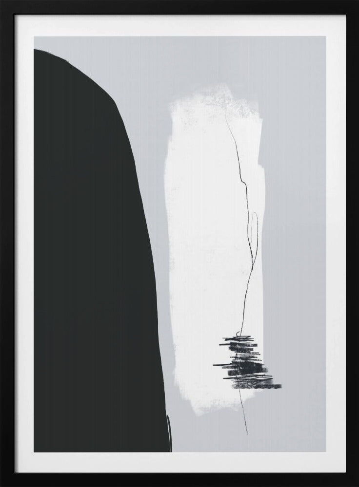 Black Shape Against A Light Background | Poster