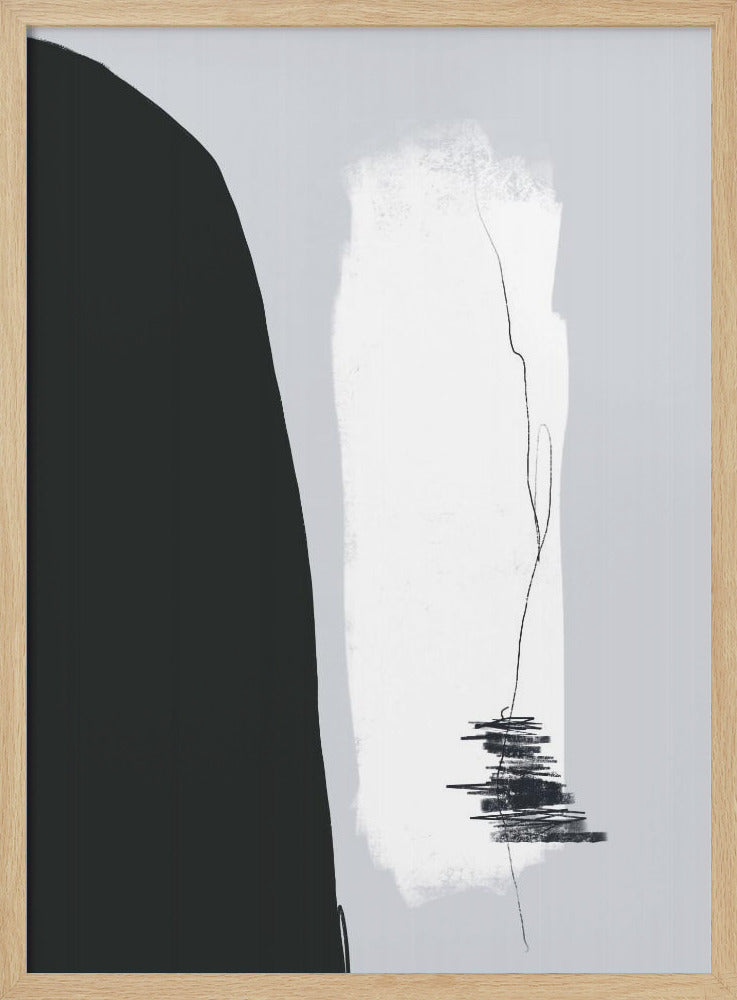 Black Shape Against A Light Background | Poster