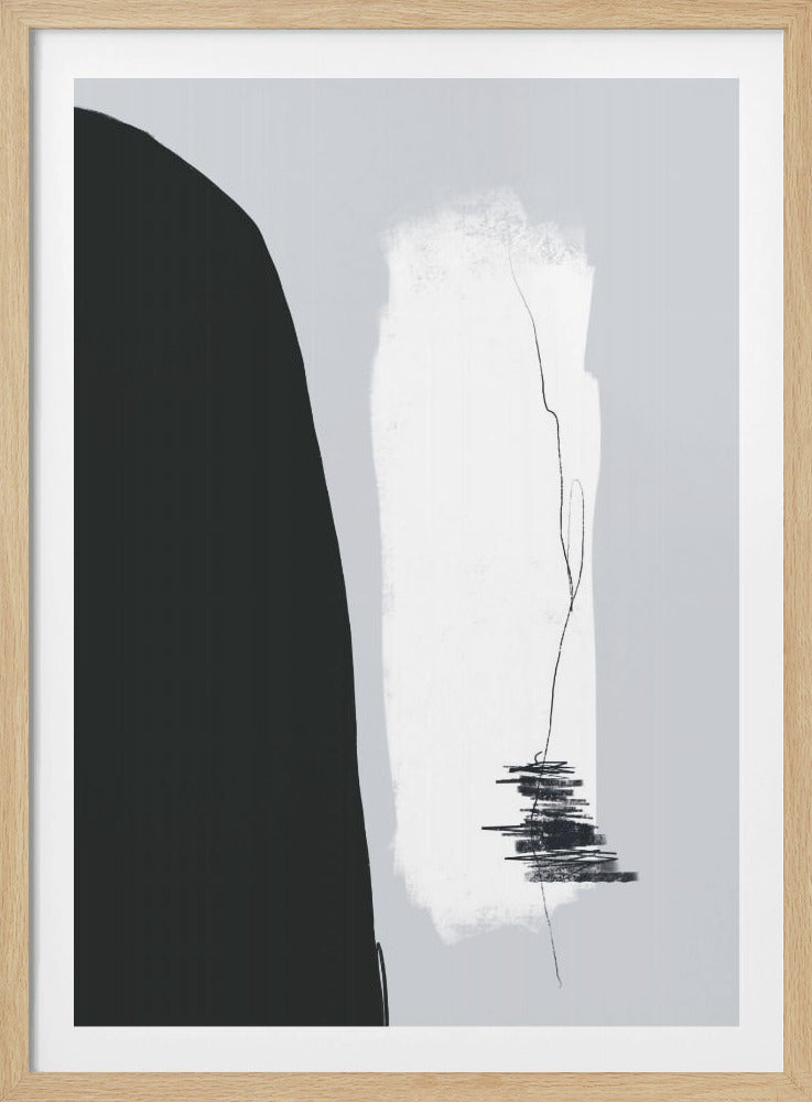 Black Shape Against A Light Background | Poster