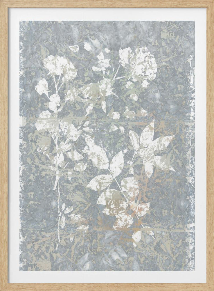 Botanical White Textured Floral 2 | Poster