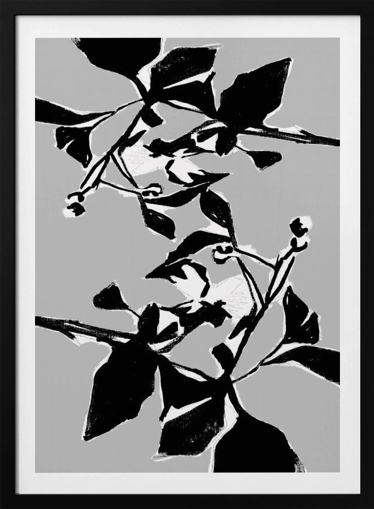 Black Floral Silhouette 1 | Poster