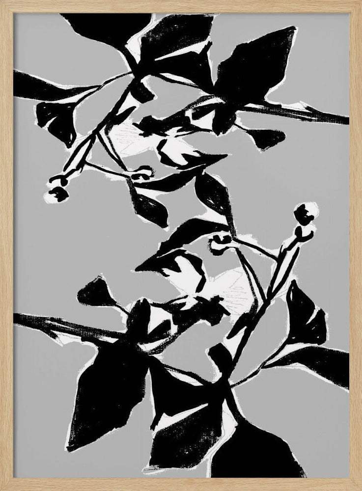 Black Floral Silhouette 1 | Poster