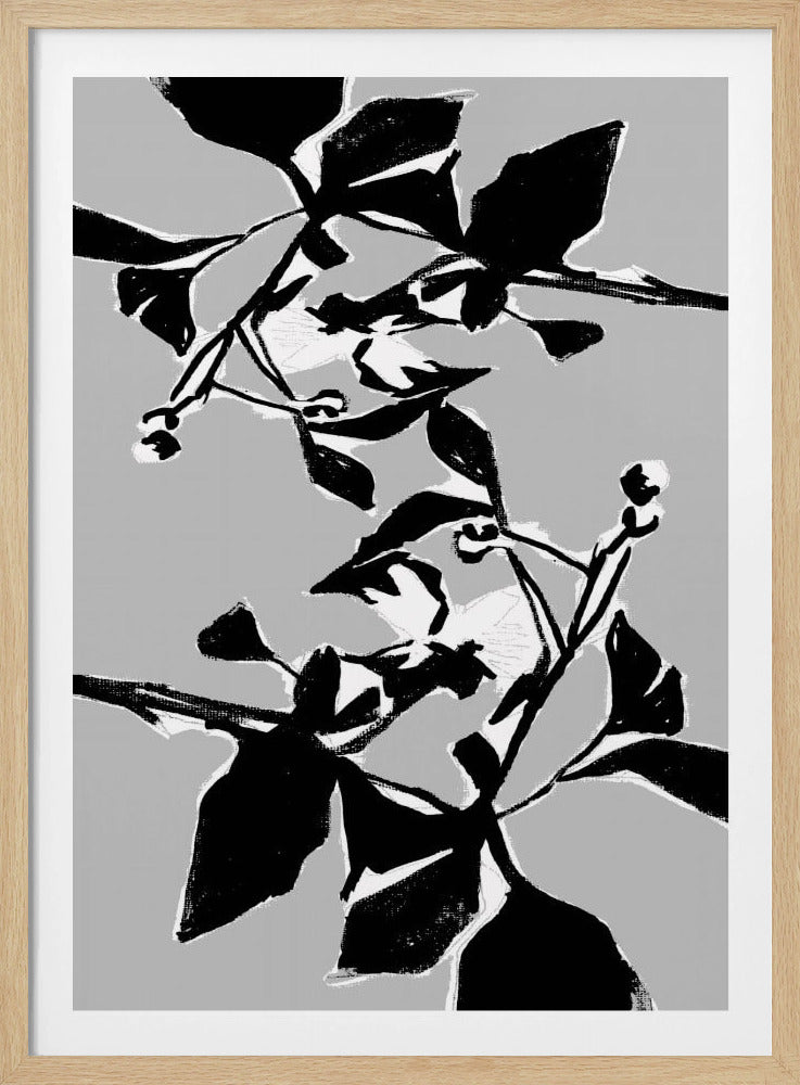Black Floral Silhouette 1 | Poster