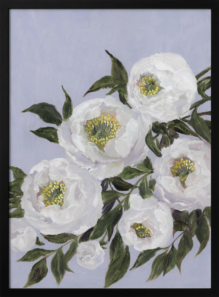 Evadne peonies in lilac | Poster