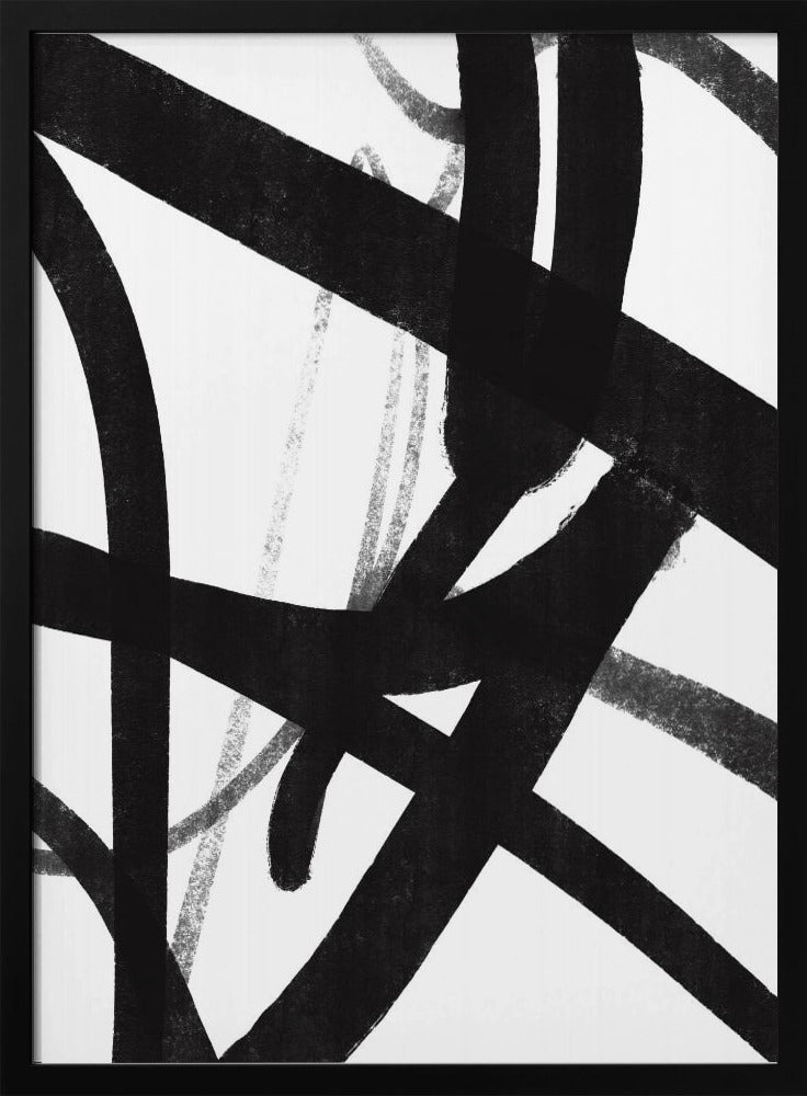 Bold Black Brushstrokes | Poster