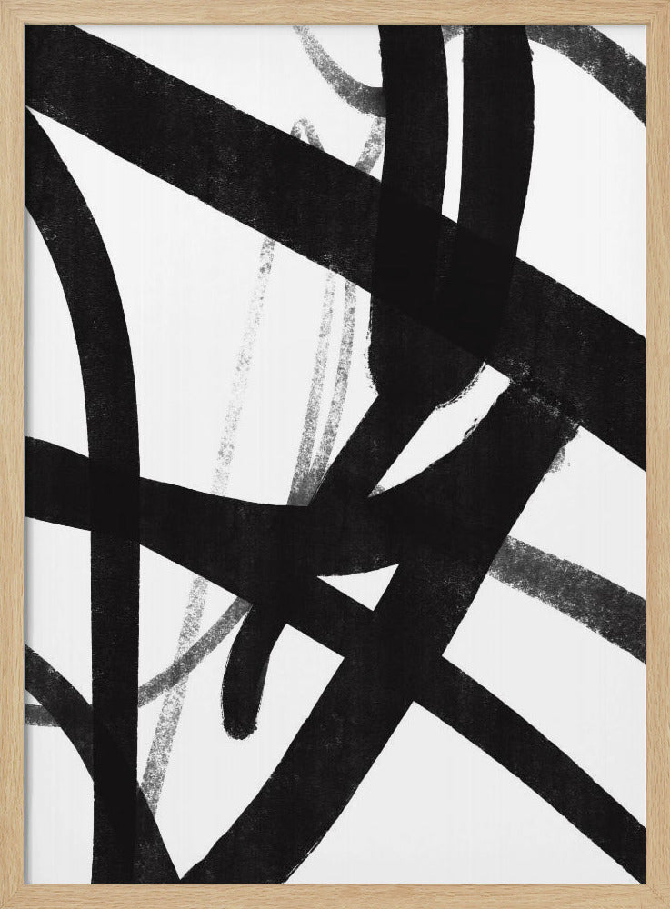 Bold Black Brushstrokes | Poster