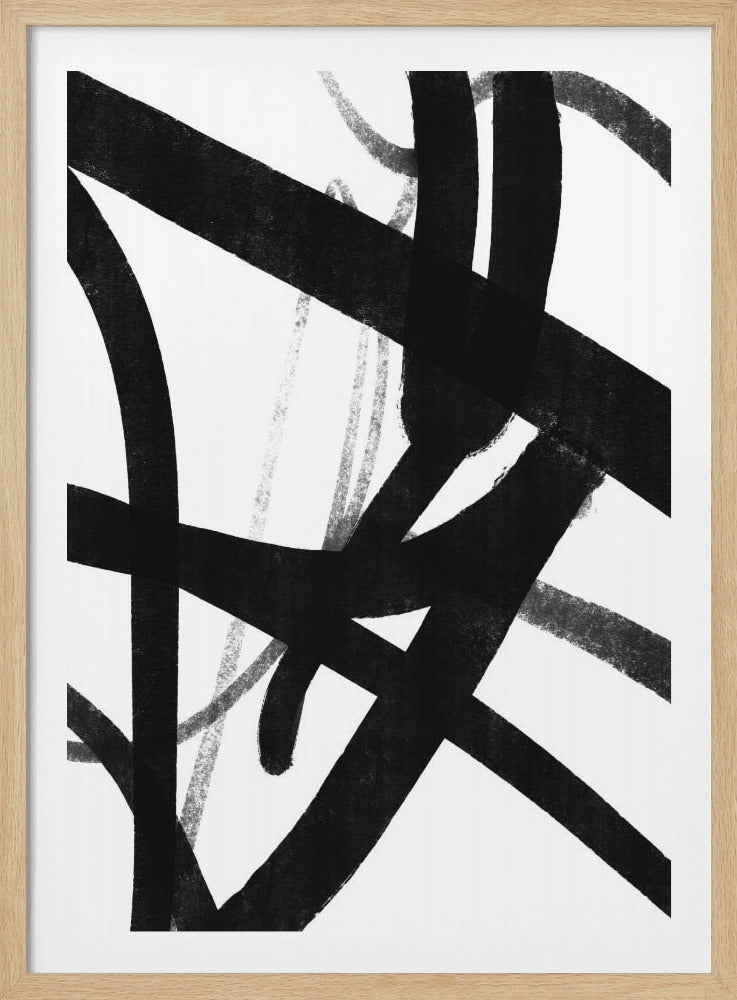 Bold Black Brushstrokes | Poster