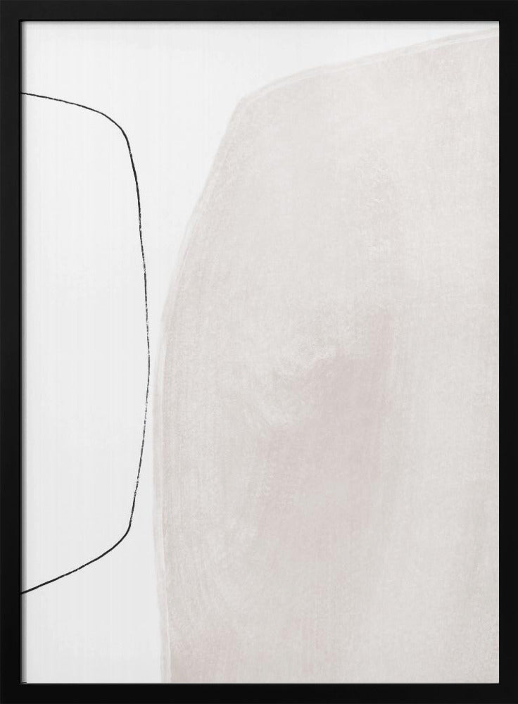 Simple Line and Soft White Texture | Poster
