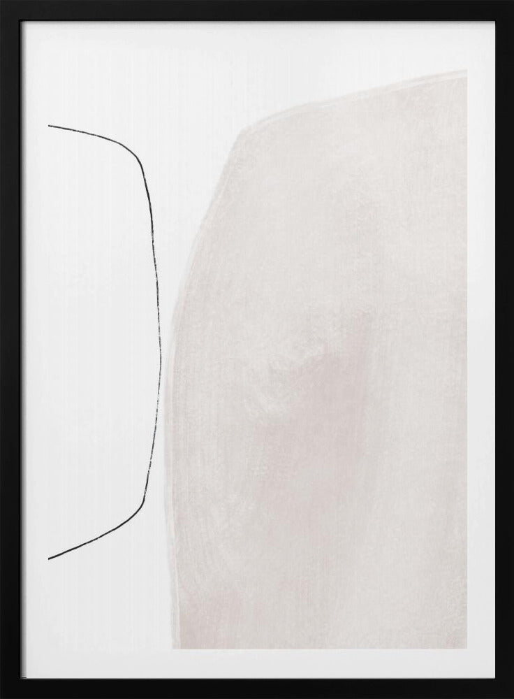 Simple Line and Soft White Texture | Poster