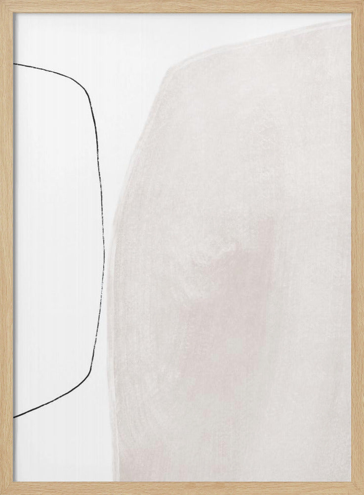Simple Line and Soft White Texture | Poster