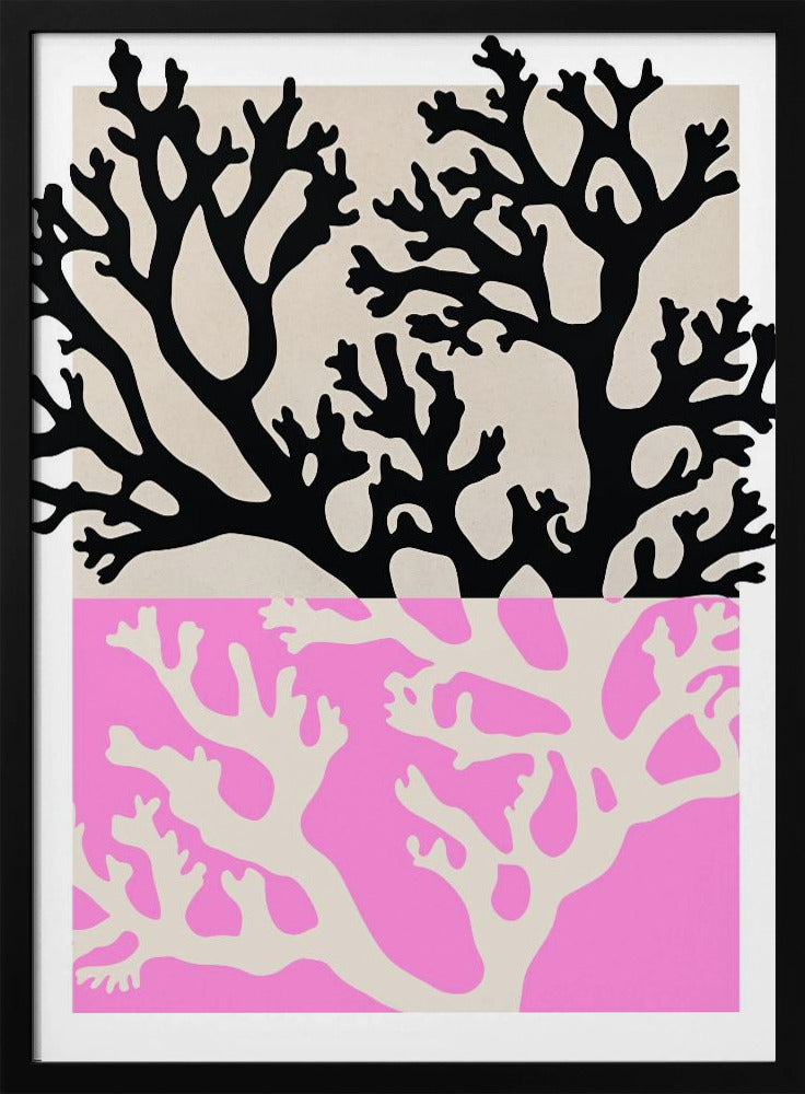 Dual Coral Silhouettes | Poster
