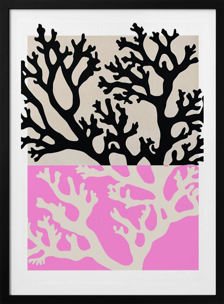 Dual Coral Silhouettes | Poster