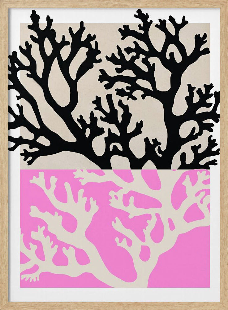 Dual Coral Silhouettes | Poster
