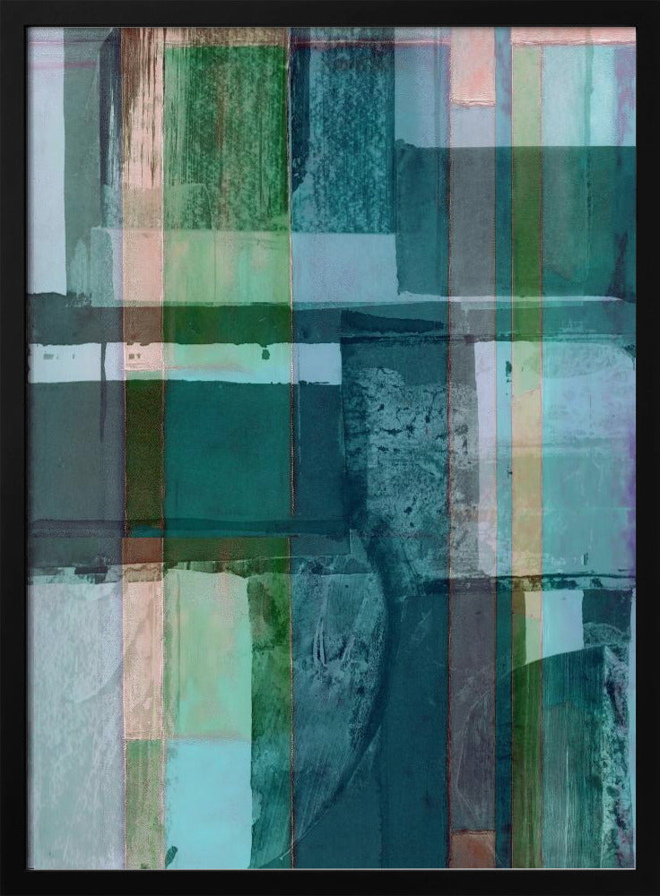Abstract Shades of Blue and Neutral 1 | Poster