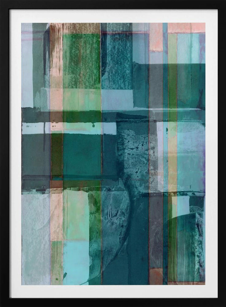 Abstract Shades of Blue and Neutral 1 | Poster