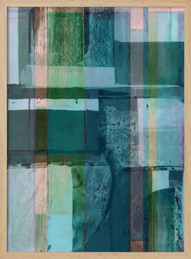 Abstract Shades of Blue and Neutral 1 | Poster