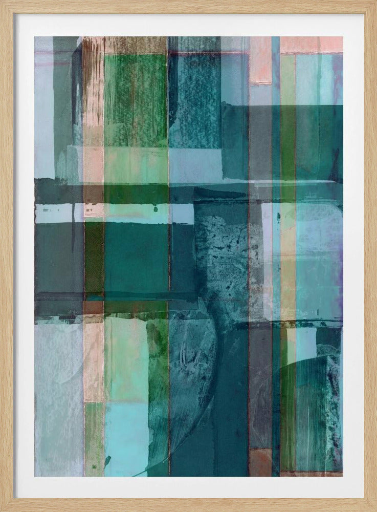 Abstract Shades of Blue and Neutral 1 | Poster