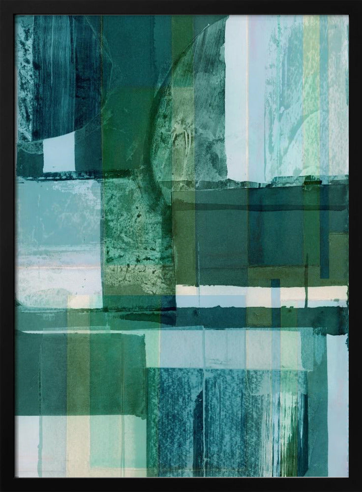 Abstract Shades of Blue and Neutral 2 | Poster