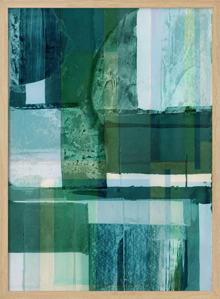 Abstract Shades of Blue and Neutral 2 | Poster