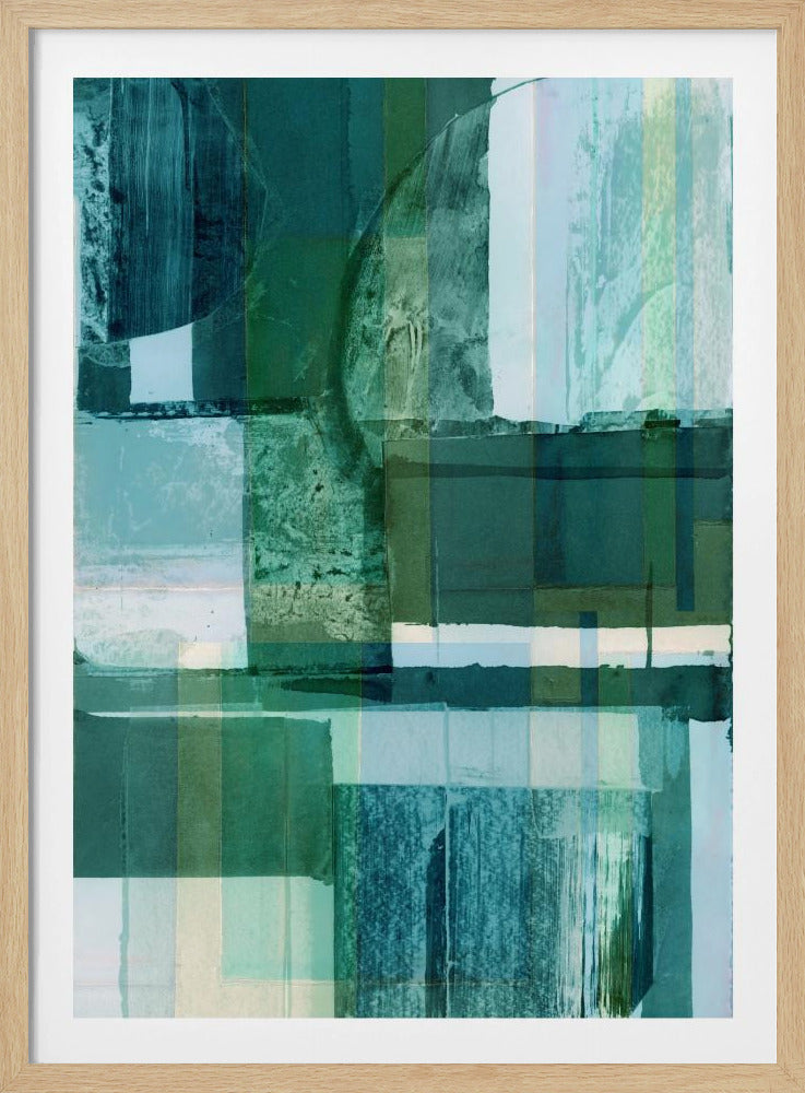 Abstract Shades of Blue and Neutral 2 | Poster