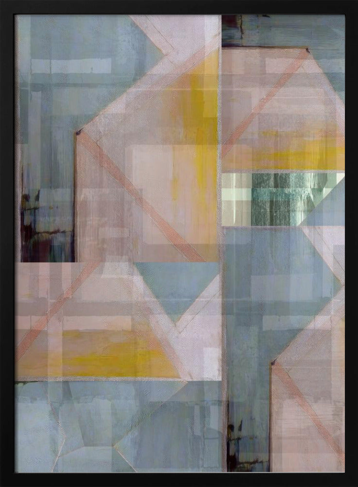 Abstract Shades of Blue and Neutral 3 | Poster