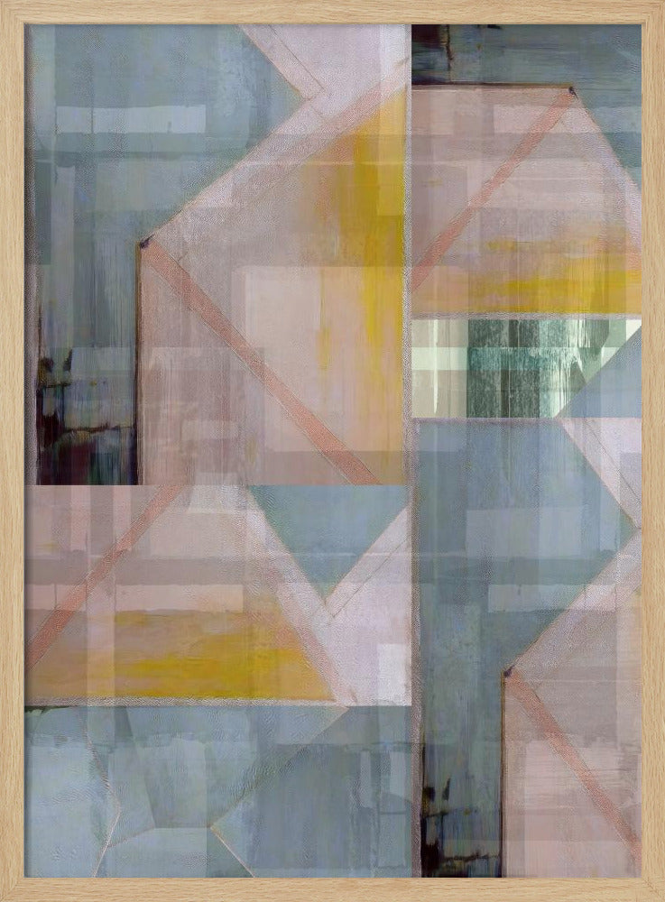 Abstract Shades of Blue and Neutral 3 | Poster