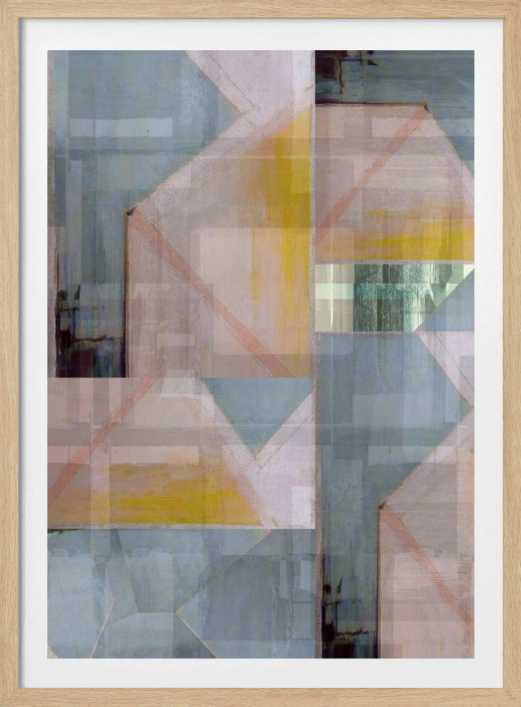 Abstract Shades of Blue and Neutral 3 | Poster