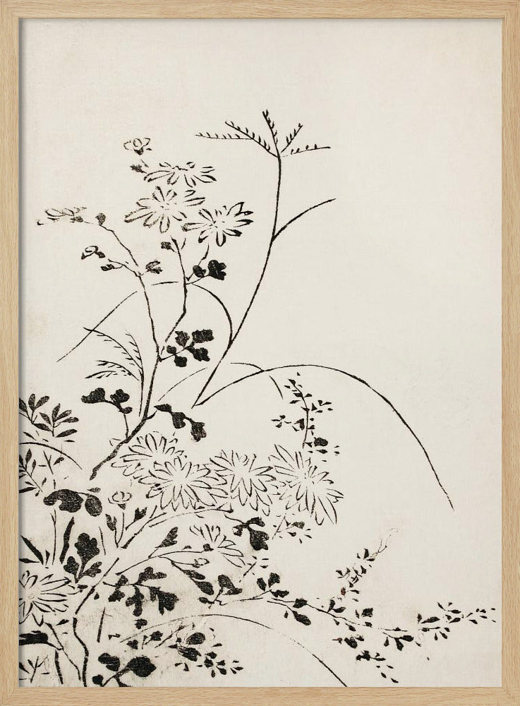 Autumn Flowers and Grasses (1762) | Poster