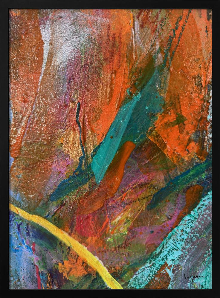 Vibrant expressionist orange | Poster