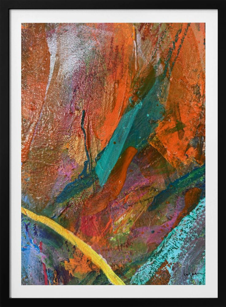 Vibrant expressionist orange | Poster