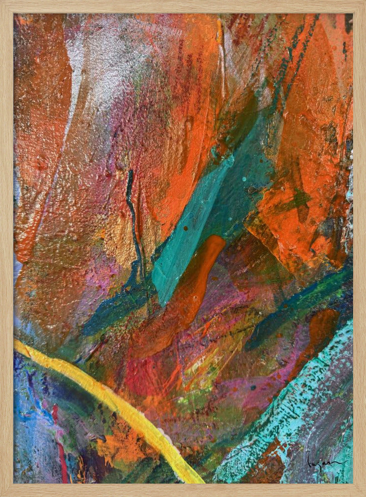 Vibrant expressionist orange | Poster