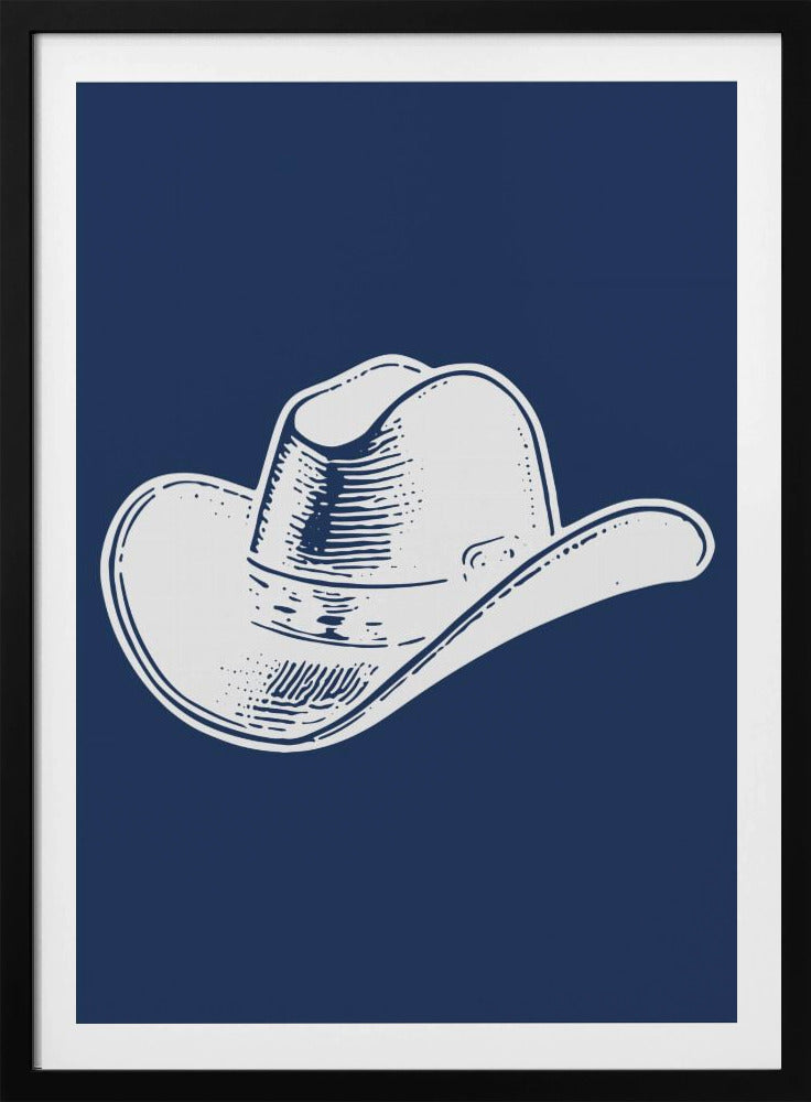 Navy Blue Cowboy Hat | Poster