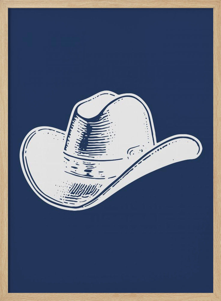 Navy Blue Cowboy Hat | Poster