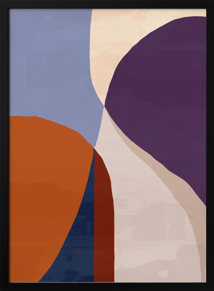 Organic Forms in Earthy and Blue Tones | Poster