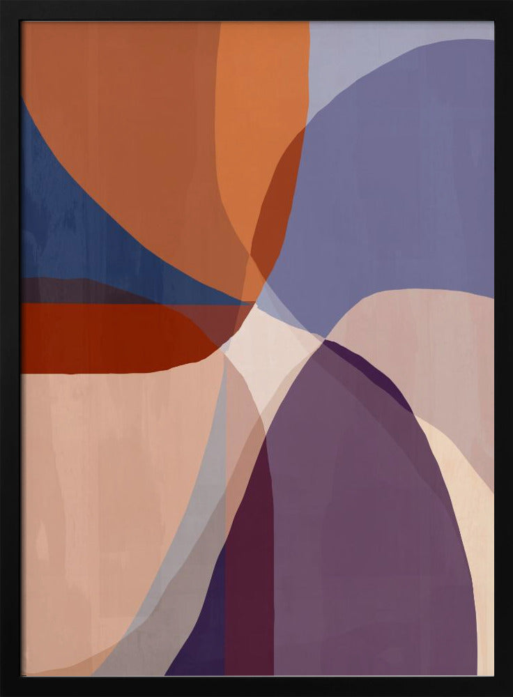 Organic Forms in Earthy and Blue Tones | Poster